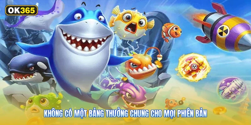 Không Có Một Bảng Thưởng Chung Cho Mọi Phiên Bản